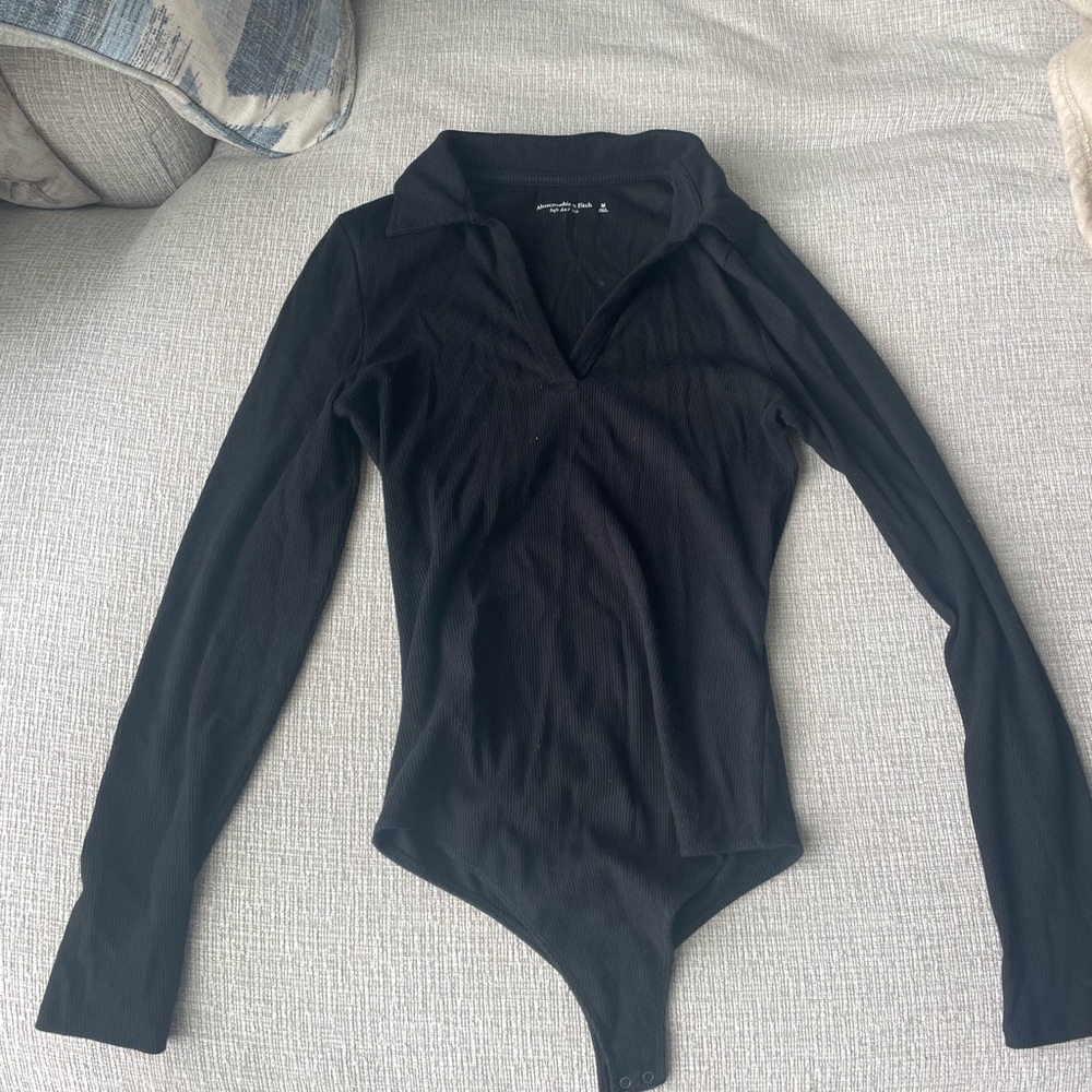 Abercrombie & Fitch Black Ribbed Top